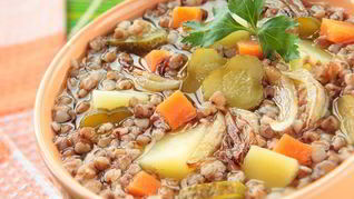 Рассольник с гречкой