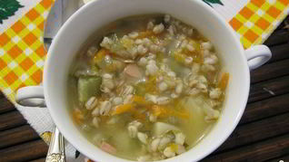 Рассольник с колбасой