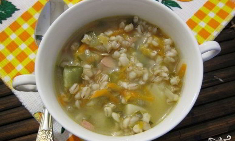 Рецепт рассольника с колбасой