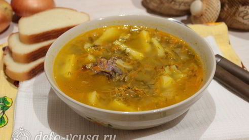 щи из кислой капусты с курицей