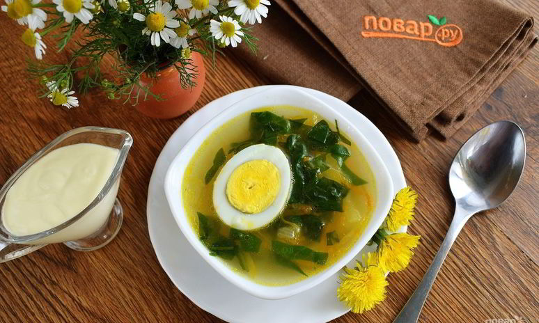 Рецепт щей из одуванчиков