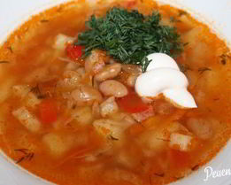 Щи с консервированной фасолью