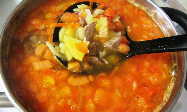 Рецепт щей с помидорами и болгарским перцем