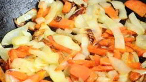 грибная солянка с рисом и капустой