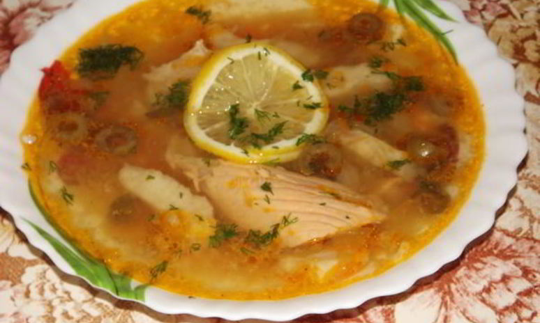 Рецепт рыбной солянки