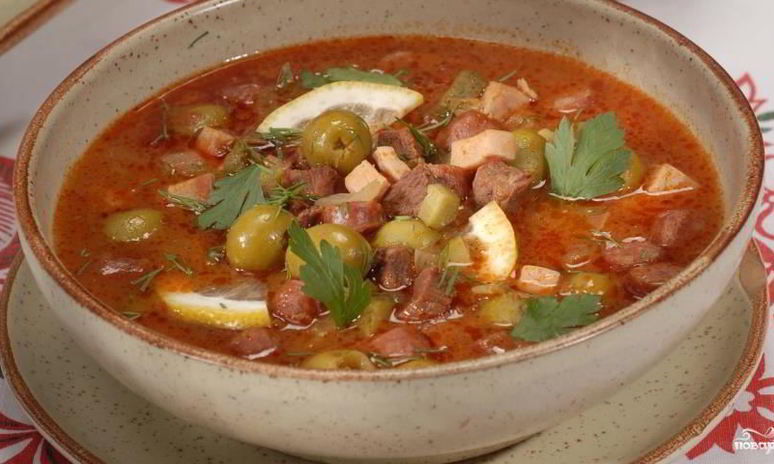 Рецепт солянки без огурцов
