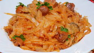 Солянка из капусты с грибами