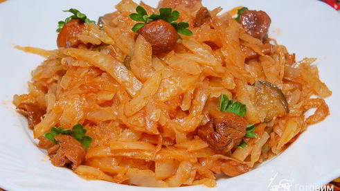 солянка из капусты с грибами
