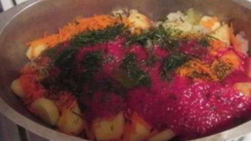 солянка с грибами и курицей