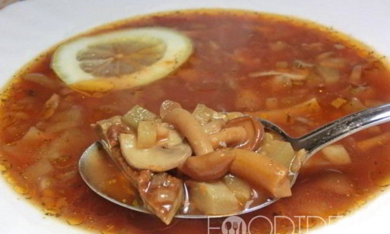 Рецепт солянки с грибами