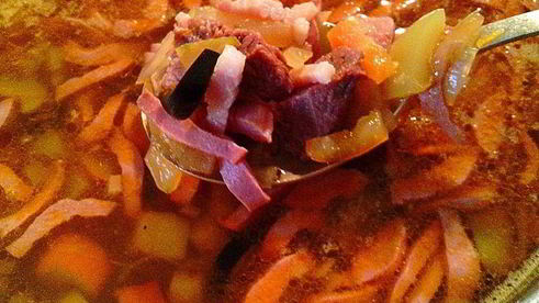 солянка с печеным перцем