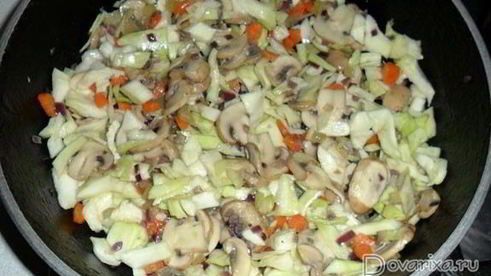 суп-солянка с грибами и капустой