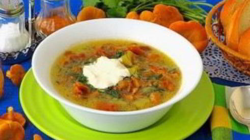 суп грибной из лисичек