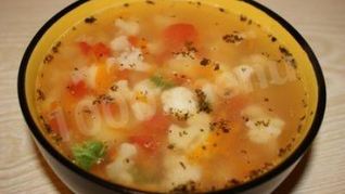 Суп из цветной капусты с брокколи и грушами