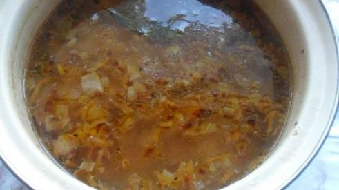 суп из замороженных белых грибов