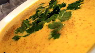 Чечевично-морковный суп-пюре с карри