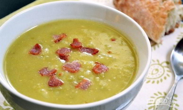 Рецепт горохового супа-пюре с беконом и картофелем