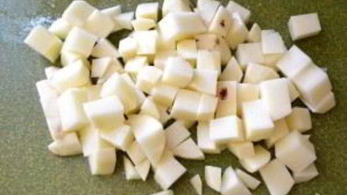 гороховый суп-пюре с беконом и картофелем