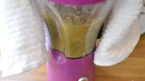 гороховый суп-пюре с беконом и картофелем