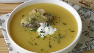 Гороховый суп-пюре с мясом