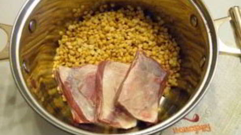 гороховый суп-пюре с мясом