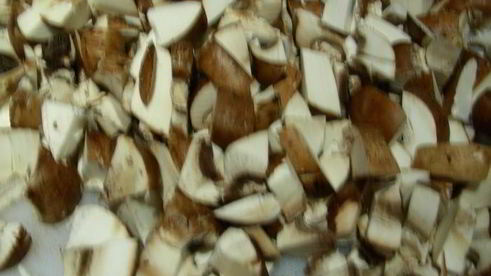 грибной суп-пюре с запеченным чесноком