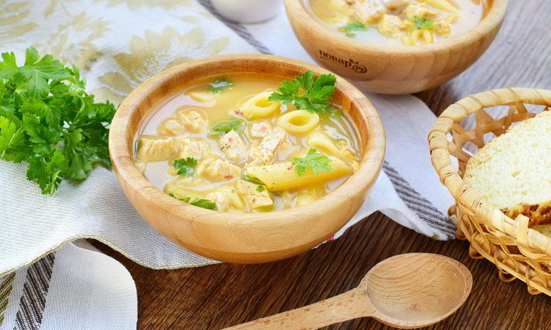 Рецепт куриного супа-пюре с макаронами