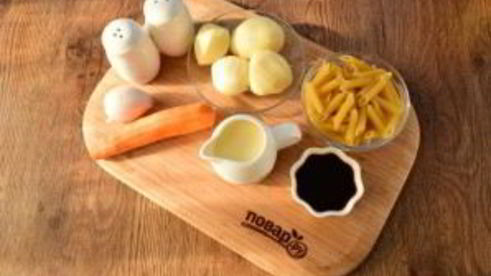 куриный суп-пюре с макаронами