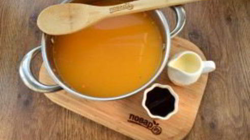 куриный суп-пюре с макаронами