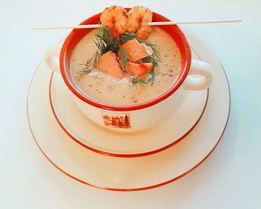 Овощной суп-пюре с тунцом