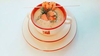 Овощной суп-пюре с тунцом