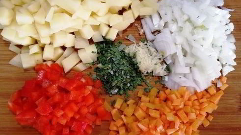 овощной суп-пюре с тунцом