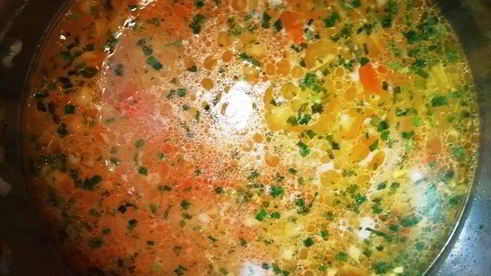 овощной суп-пюре с тунцом