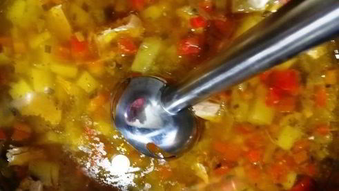 овощной суп-пюре с тунцом