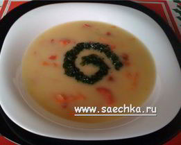 Постный суп-пюре из печеных овощей