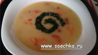 Постный суп-пюре из печеных овощей