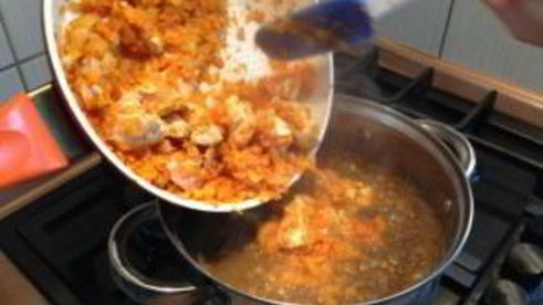 суп-пюре из чечевицы зеленой