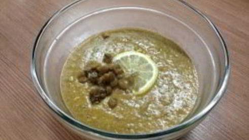 суп-пюре из чечевицы зеленой