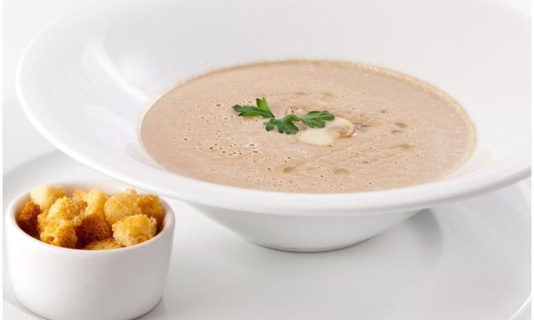 Рецепт супа пюре из грибов с кусочками картошки