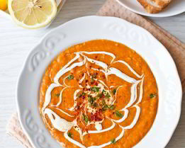 Суп-пюре из красной чечевицы