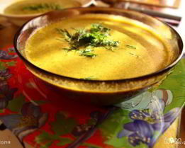 Суп-пюре из моркови и шпината