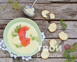 Суп-пюре из овощей с семгой