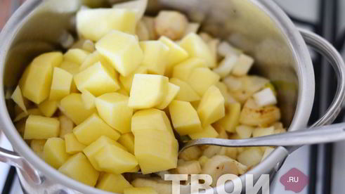 суп-пюре из овощей с семгой