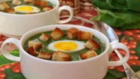 суп-пюре из шпината