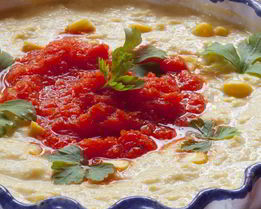 Суп-пюре из свежей кукурузы