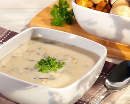 Суп-пюре из свежих грибов