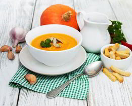 Суп-пюре из тыквы с кокосовым молоком