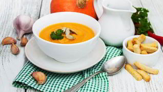 Суп-пюре из тыквы с кокосовым молоком