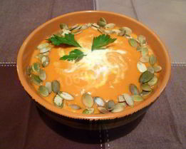 Суп пюре из тыквы с сыром