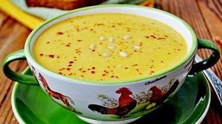 Суп-пюре из тыквы с тахиной